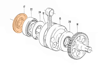 Suzuki GT750 Crank Seal #17