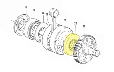Suzuki GT750 Crank Seal #20