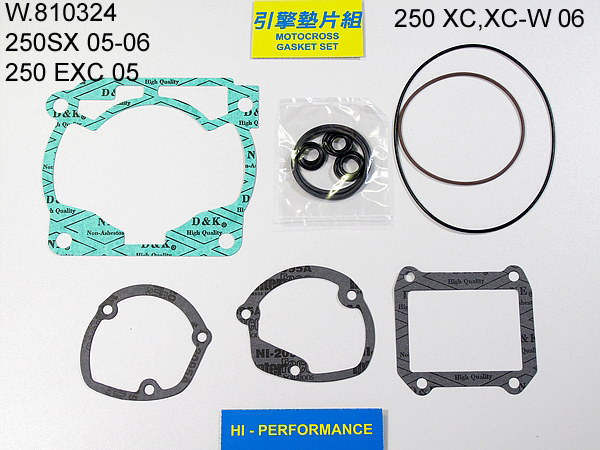 KTM250 SX 2005-2006 Top End Gasket Set Mitaka 