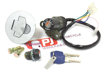 Aprilia AF1 125 Sports Pro ignition barrel and lock Set