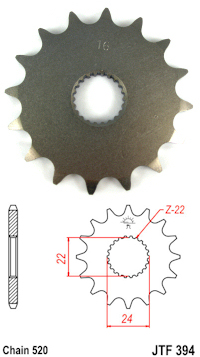 Aprilia SX 125 Front Sprocket 2008 Onwards