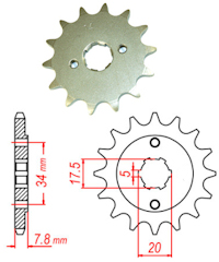 Honda NSR125R Front Sprocket 1990-1993