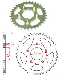 Honda NSR125RR Rear Sprocket 2001-2003