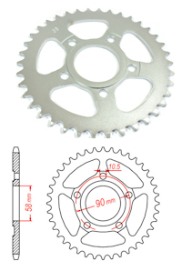 Honda NSR125R Rear Sprocket 1990-2001