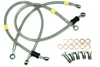 Yamaha RD350LC HEL Braided Brake Line Kit 