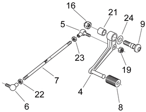 RS125 Gear Lever Diagram