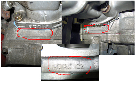 APRILIA RS 125 Engine numbers location and difference between 122 and 123 rotax engines