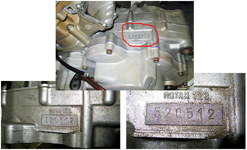 APRILIA RS 125 Engine numbers location and difference between 122 and 123 rotax engines