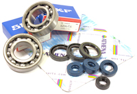 Aprilia RX125 SKF Main Crank Bearings and Athena Engine Oil Seal Kit