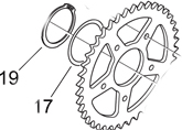 Aprilia RS125 Rear Sprocket Circlip